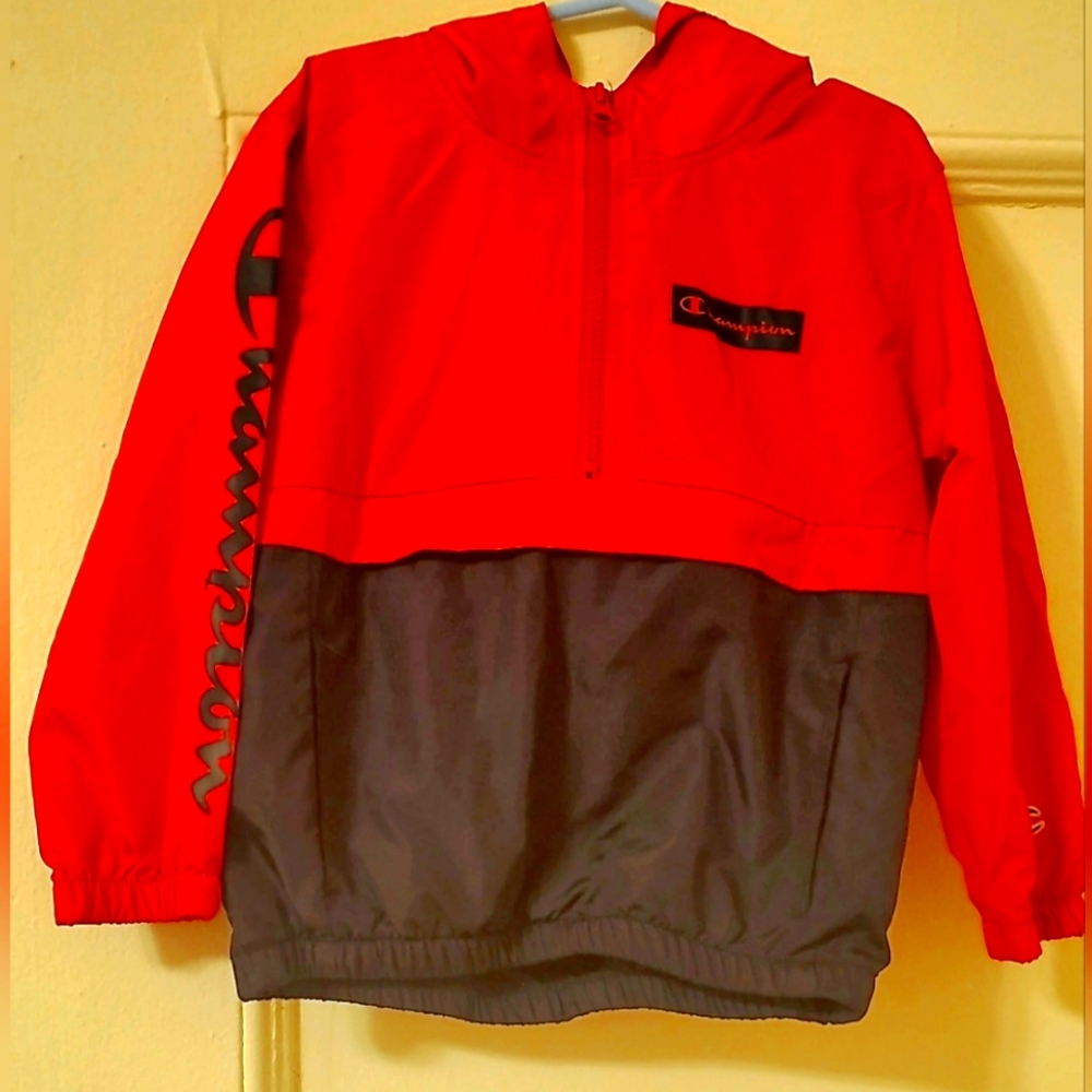 Champion,Boy's,Size 5,Red&Black,WindBreaker